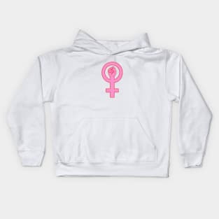 Female symbol with hand Kids Hoodie